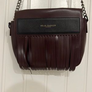 Kelsi Dagger Leather Fringe Crossbody Purse